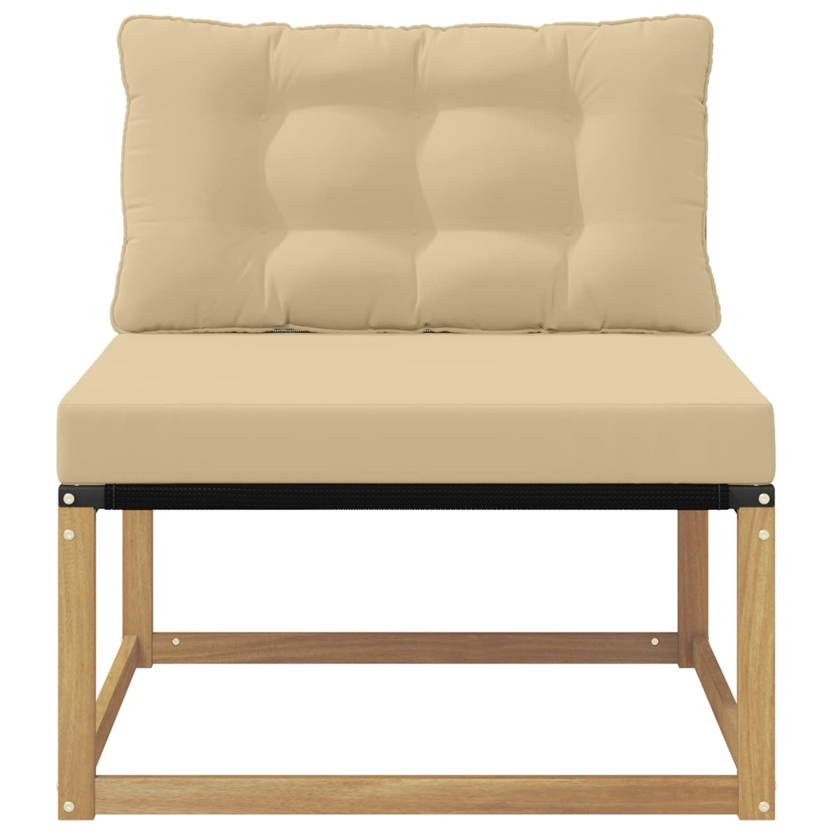 Udendørs Mellem Sofa med pude Hvid 79 x 83 x 73 cm stål