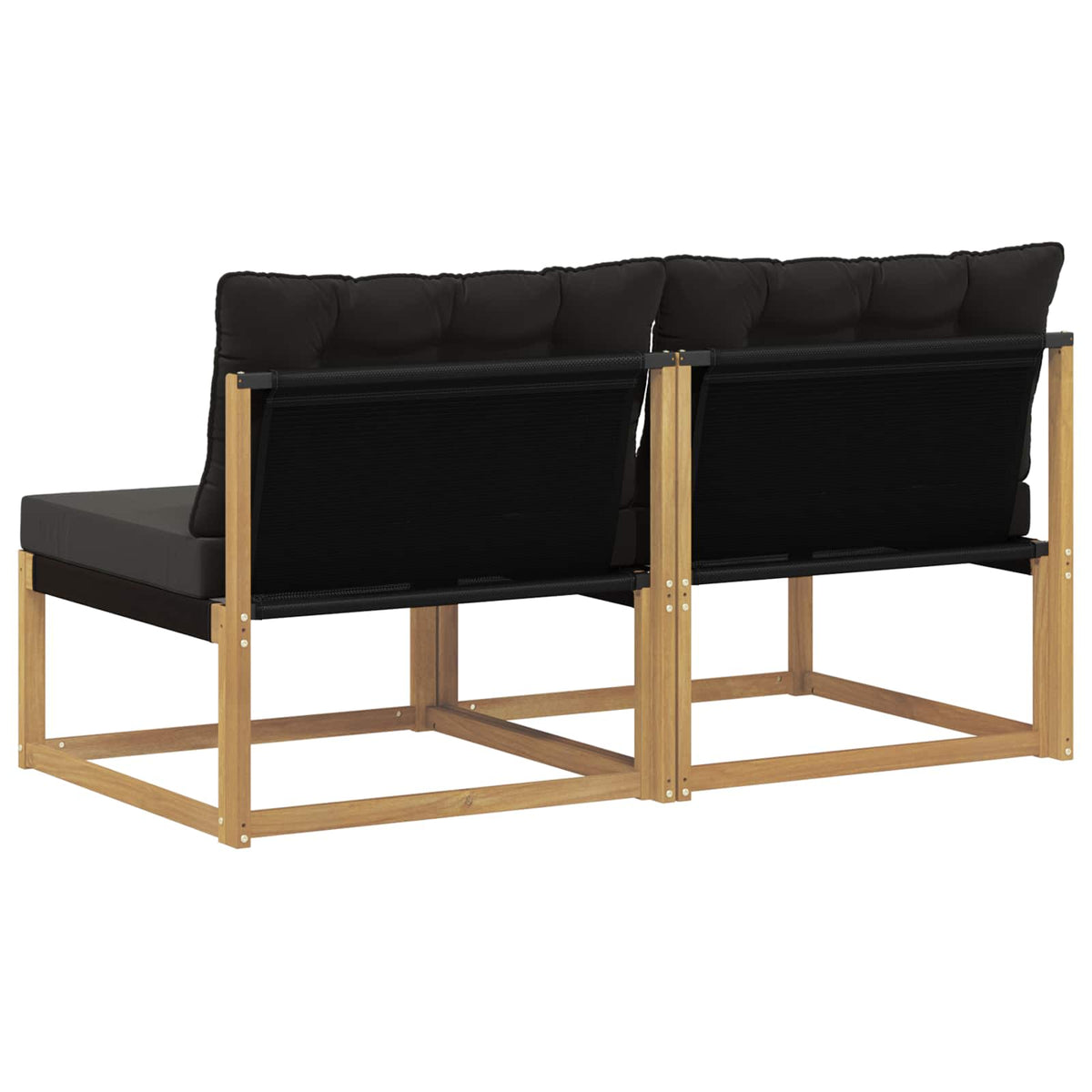 Udendørs Mellem Sofa Massivt Akacietræ Hvid