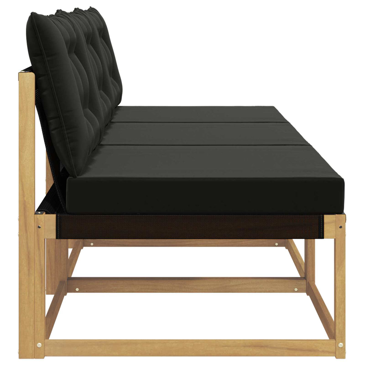 Udendørs Mellem Sofa Massivt Akacietræ Hvid