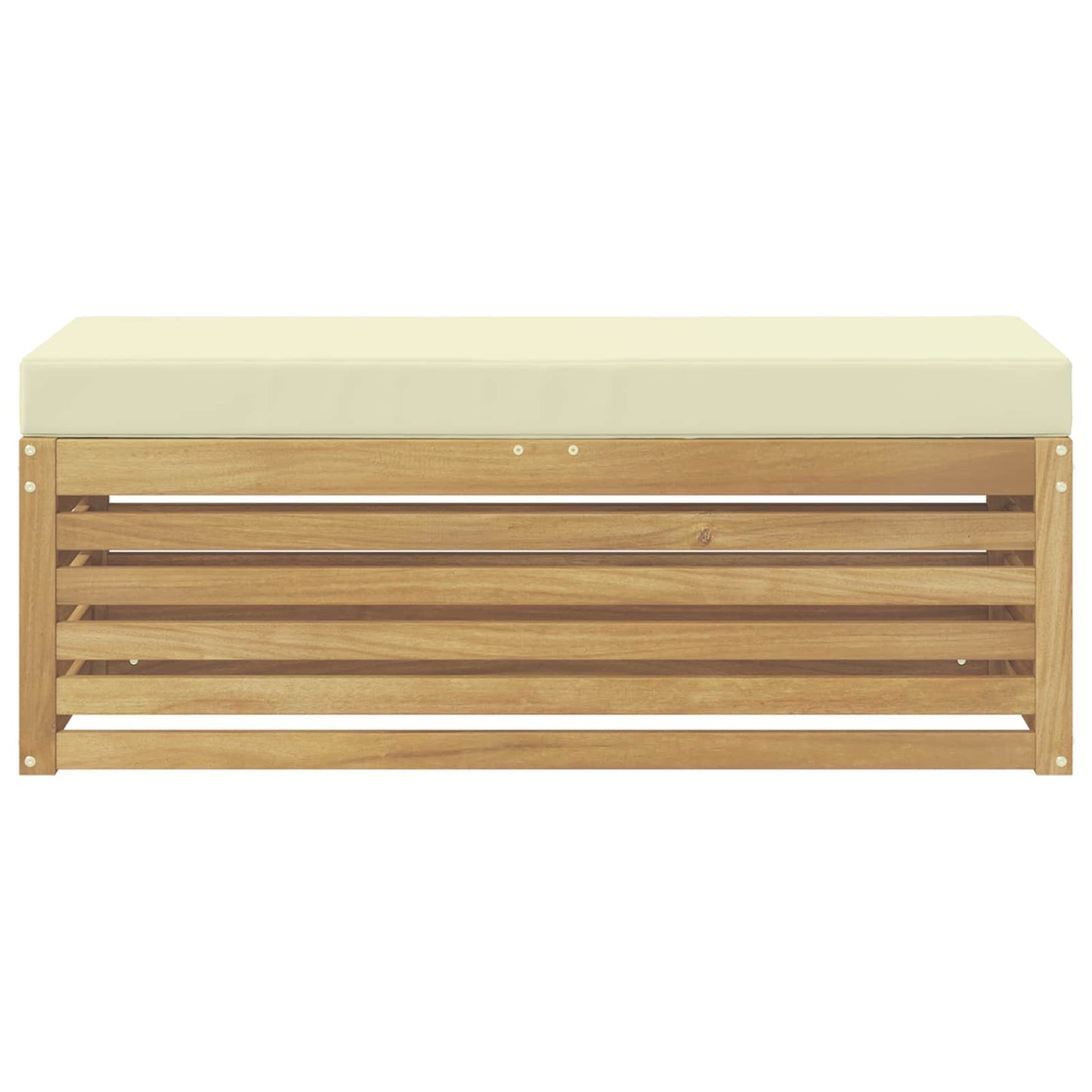 Udendørs sofagruppe Hvid og cremefarvet 115 x 43 x 45 cm