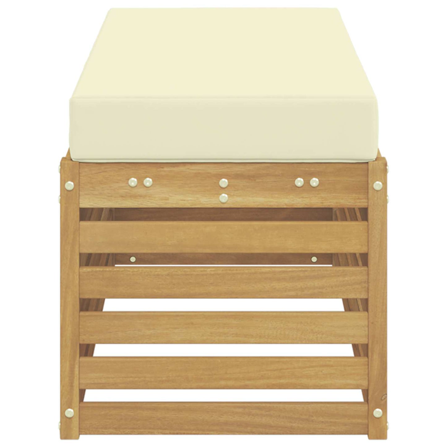 Udendørs sofagruppe Hvid og cremefarvet 115 x 43 x 45 cm