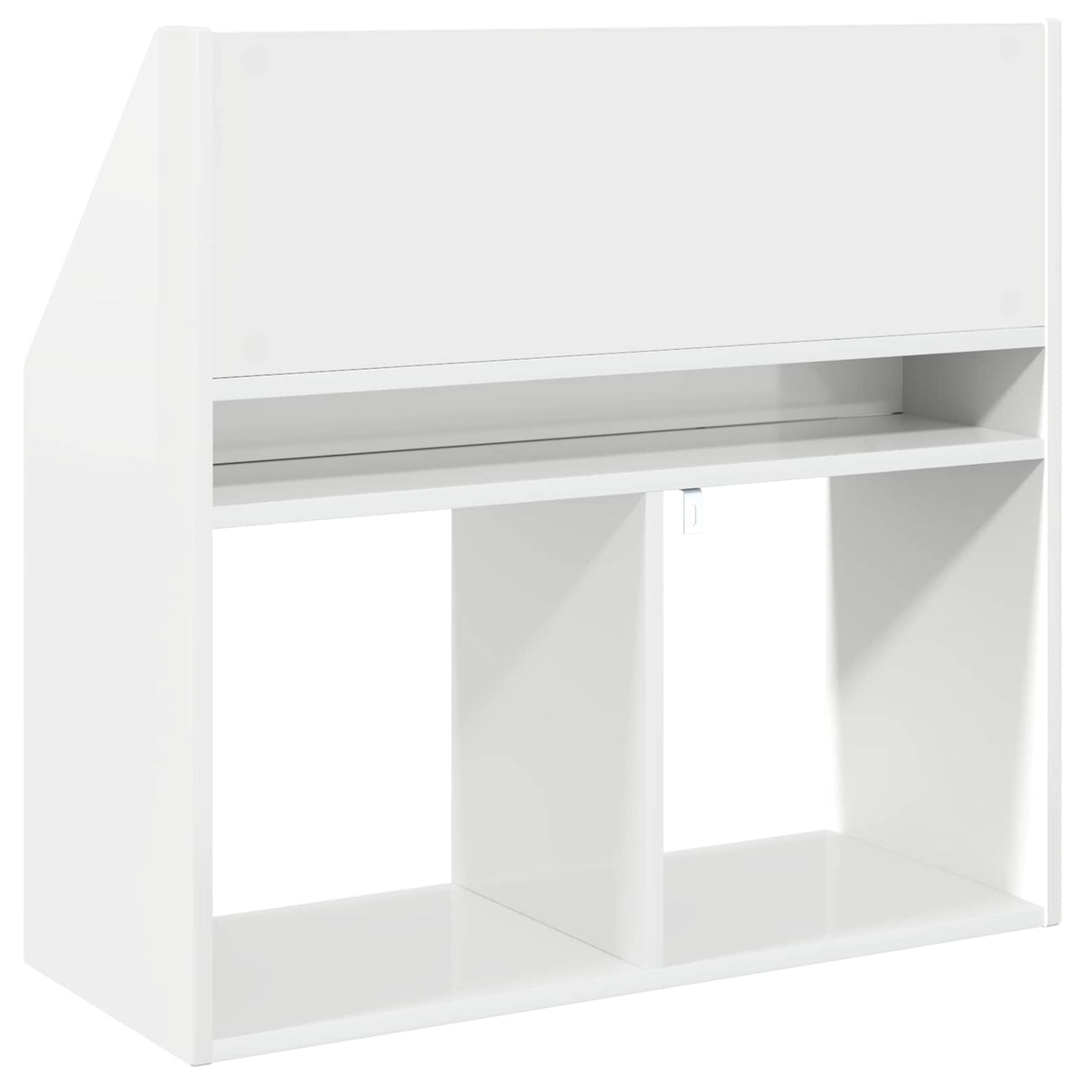 Børnebogreol Høj gloss hvid 72,5 x 29,5 x 69 cm Konstrueret træ