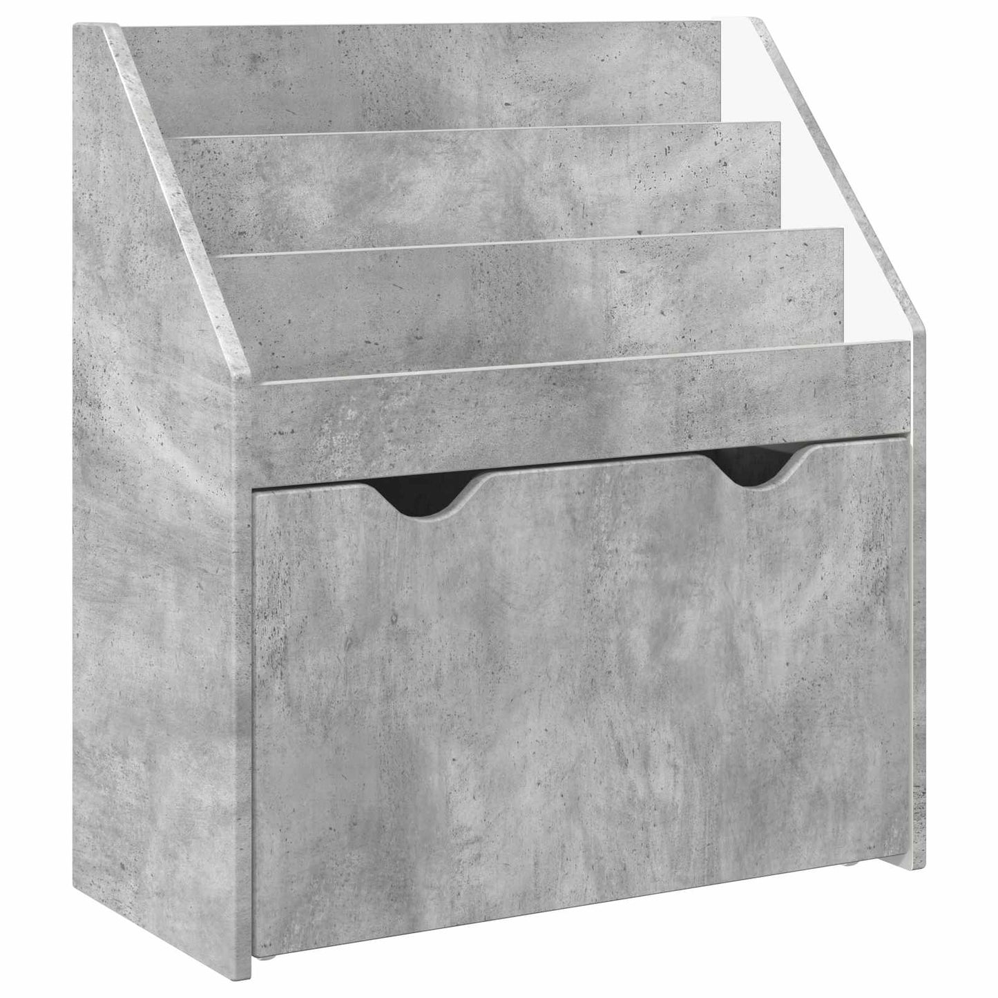 Børnebogreol Beton Grå 60 x 29,5 x 69 cm Konstrueret træ