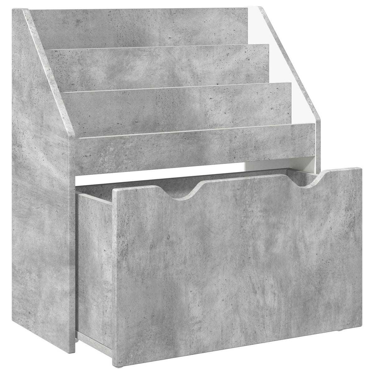 Børnebogreol Beton Grå 60 x 29,5 x 69 cm Konstrueret træ