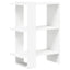 Bogreol 2 niveauer 52 x 25 x 71,5 cm Konstrueret træ Hvid