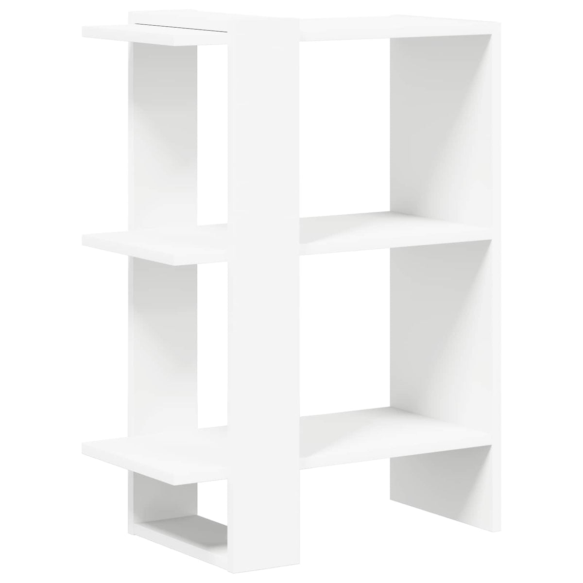 Bogreol 2 niveauer 52 x 25 x 71,5 cm Konstrueret træ Hvid