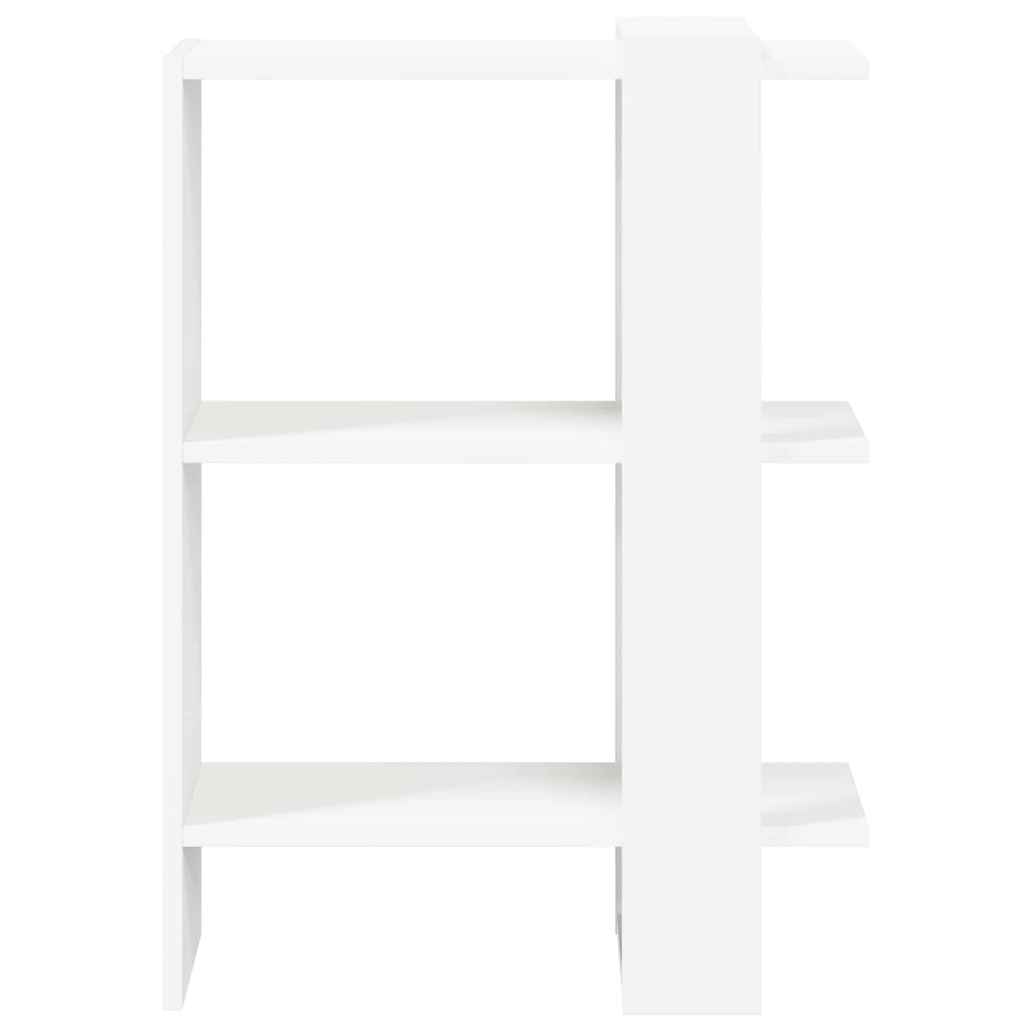 Bogreol 2 niveauer 52 x 25 x 71,5 cm Konstrueret træ Hvid