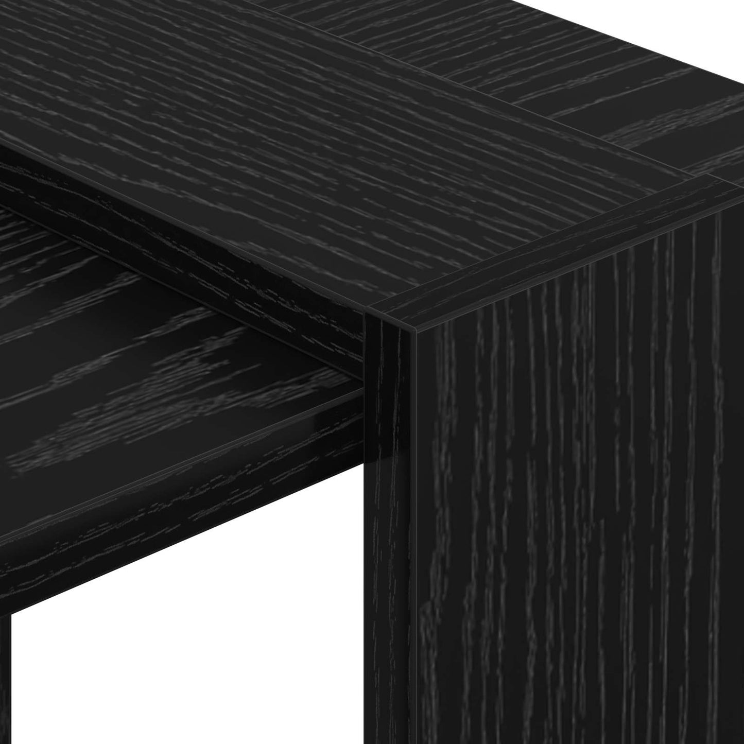 Bogreol 2 niveauer 52 x 25 x 71,5 cm Konstrueret træ Sort eg