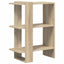 Bogreol 2 niveauer 52 x 25 x 71,5 cm Konstrueret træ Sonoma eg