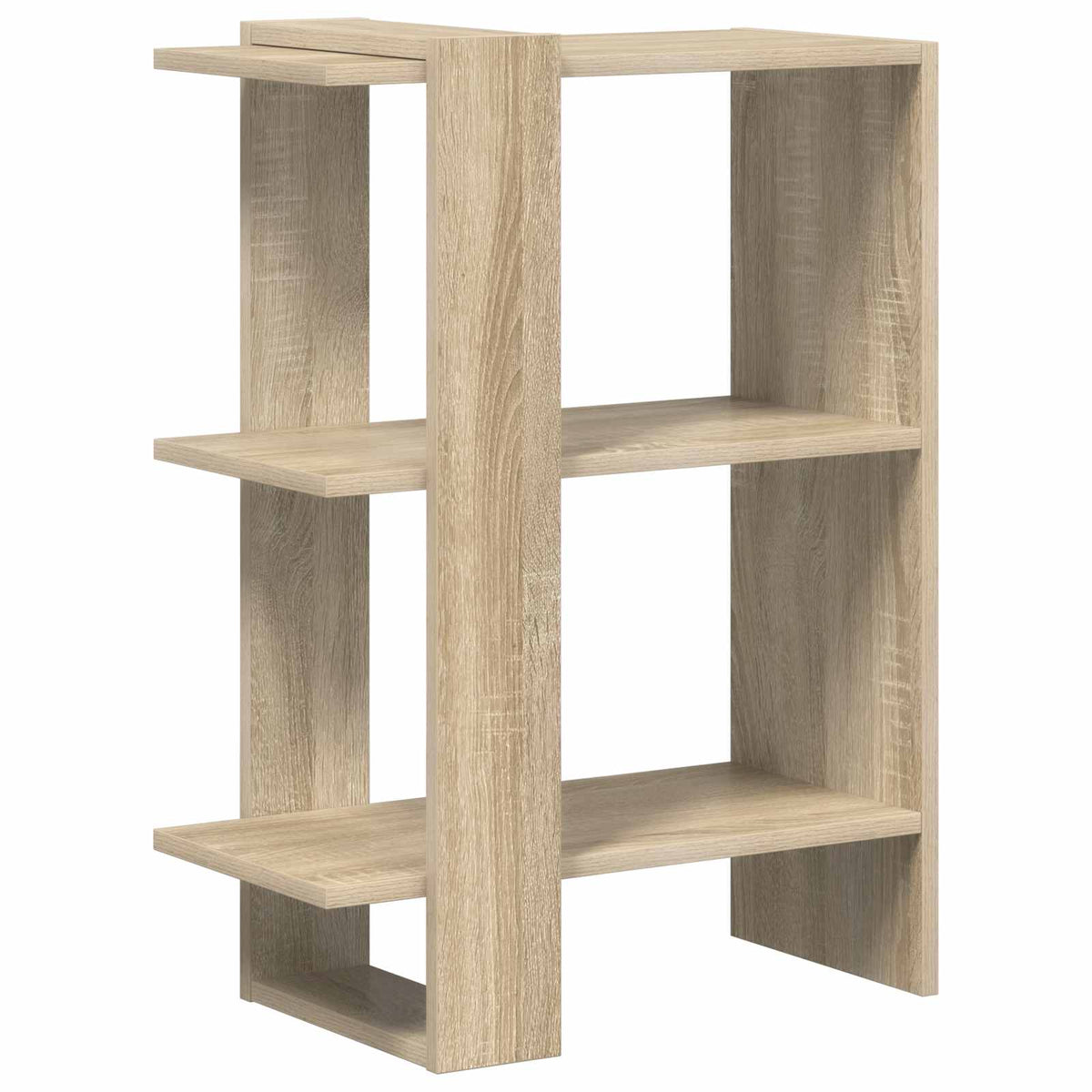 Bogreol 2 niveauer 52 x 25 x 71,5 cm Konstrueret træ Sonoma eg