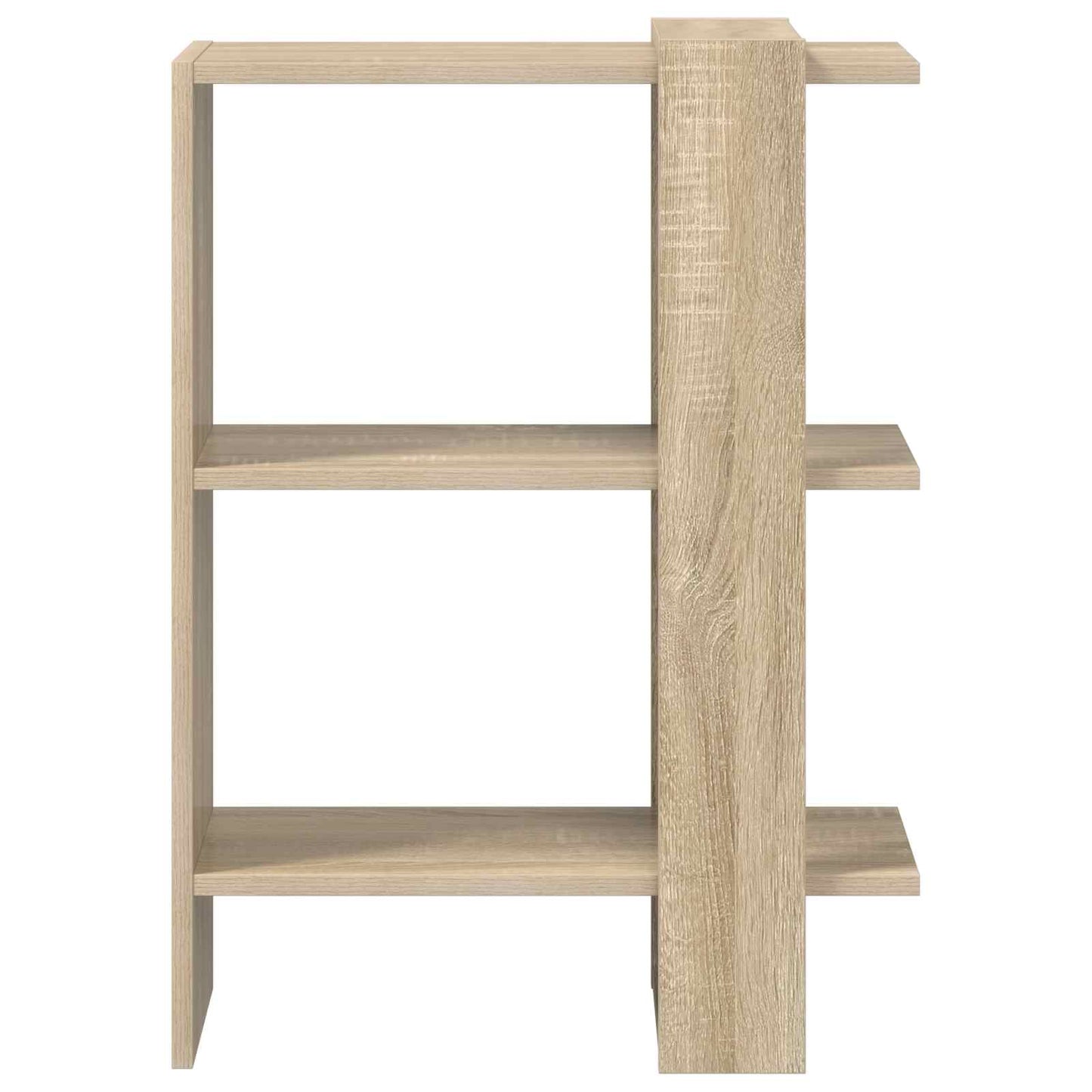 Bogreol 2 niveauer 52 x 25 x 71,5 cm Konstrueret træ Sonoma eg