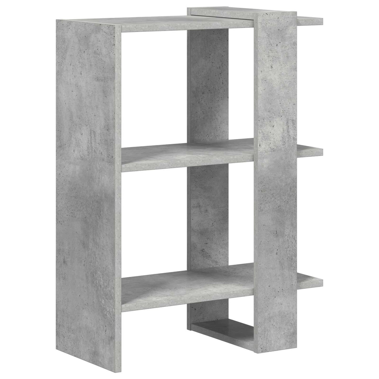 Bogreol 2 niveauer 52 x 25 x 71,5 cm Konstrueret træ Beton Grå