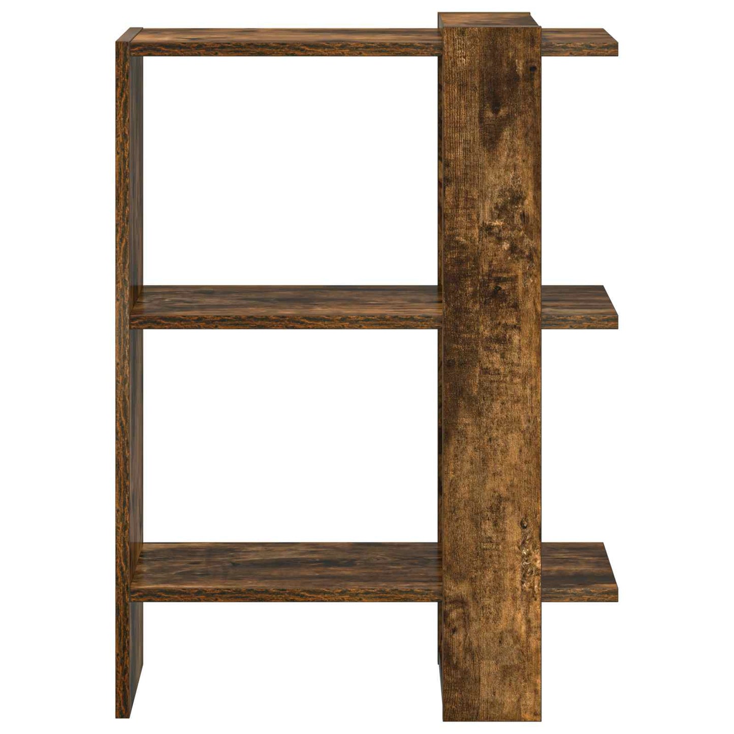 Bogreol 2 niveauer 52 x 25 x 71,5 cm Konstrueret træ Røget eg