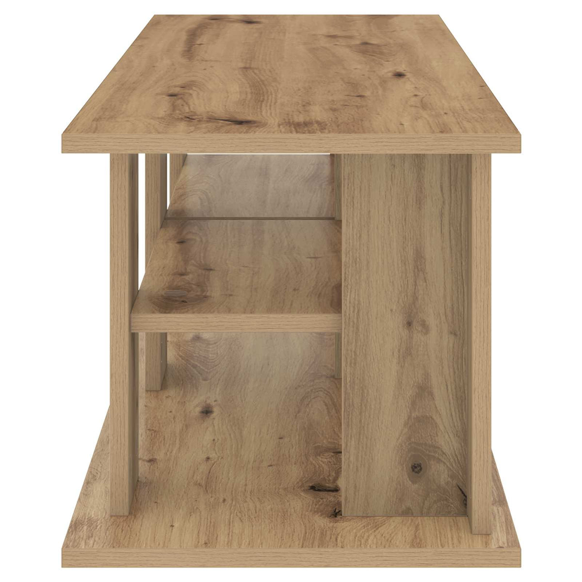 TV stand 96 x 35 x 33,5 cm Artisan Egetræ Konstrueret træ