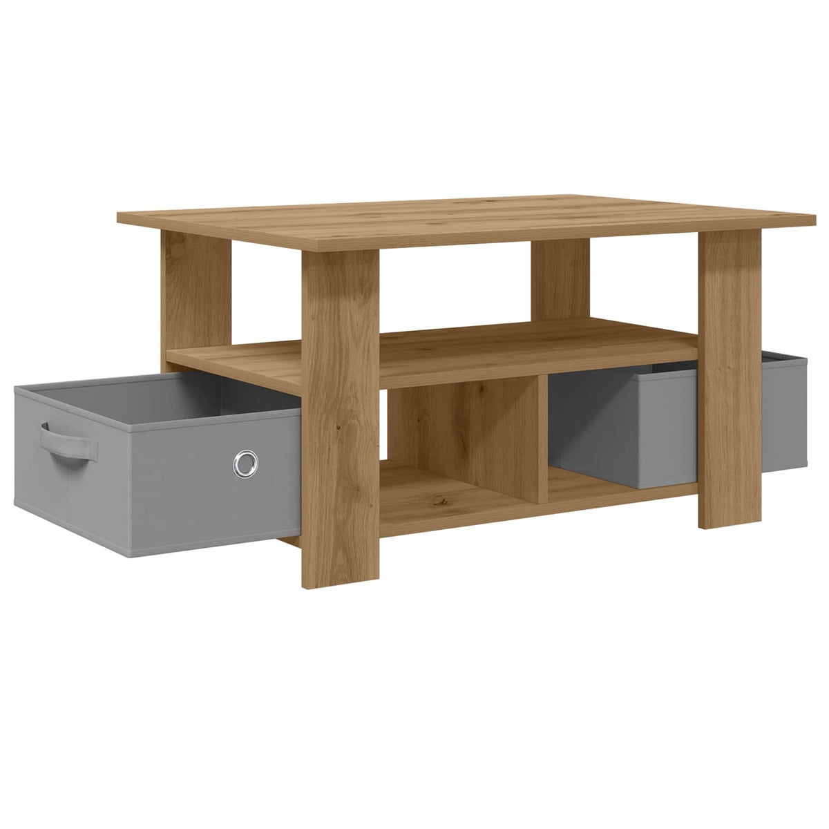 Sofabord Artisan Egetræ 77 x 55 x 42 cm Konstrueret træ