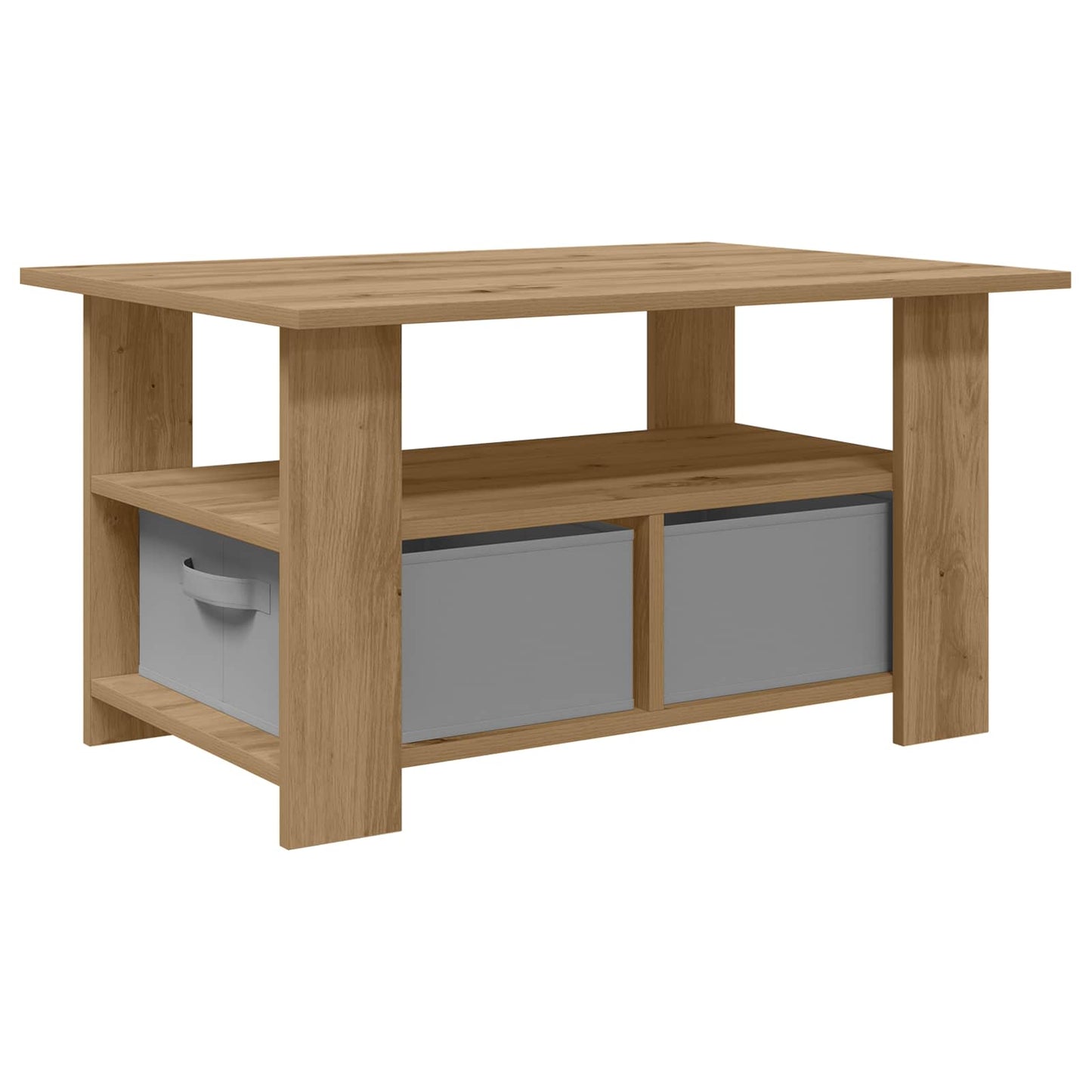 Sofabord Artisan Egetræ 77 x 55 x 42 cm Konstrueret træ