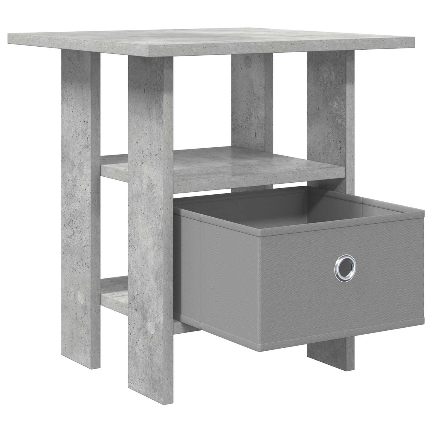 Sengebord 2 stk. Beton Grå 41 x 40 x 45 cm Konstrueret træ