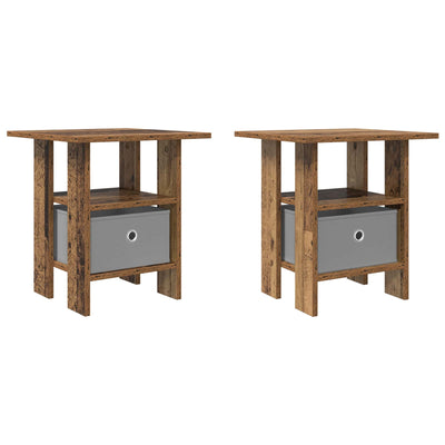 Sengebord 2 stk. Gammelt træ 41 x 40 x 45 cm Konstrueret træ