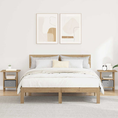 Sengebord 2 stk. Artisan Egetræ 41 x 40 x 45 cm Konstrueret træ