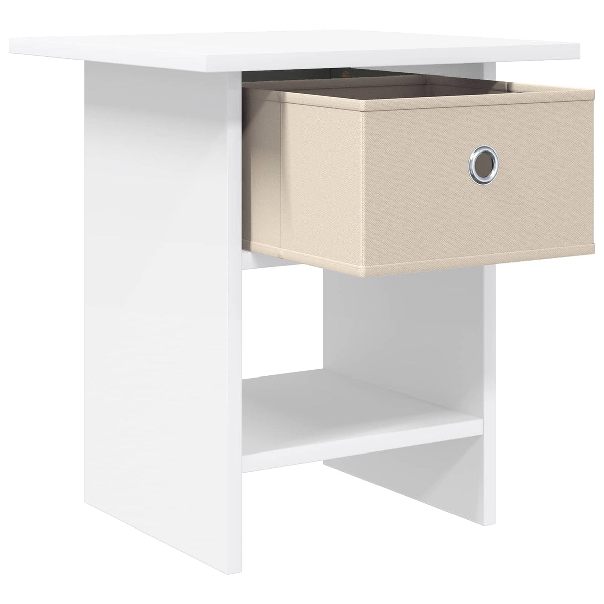Sengebord 2 stk. Hvid 41 x 40 x 45 cm Konstrueret træ