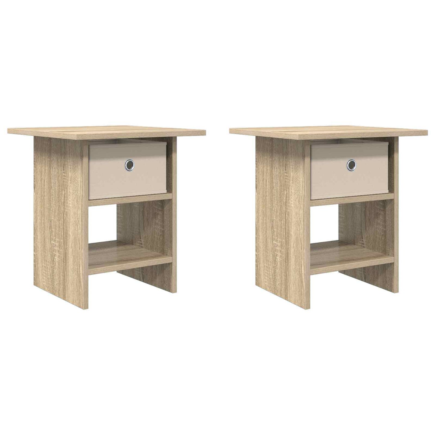 Sengebord 2 stk. Sonoma eg 41 x 40 x 45 cm Konstrueret træ