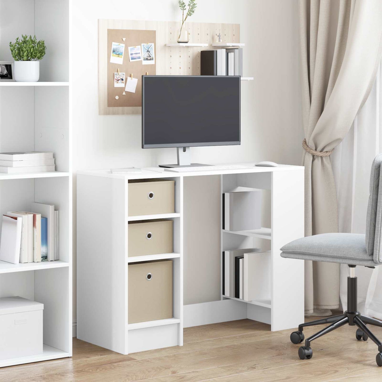 Bord Hvid 100 x 40 x 75 cm Konstrueret træ