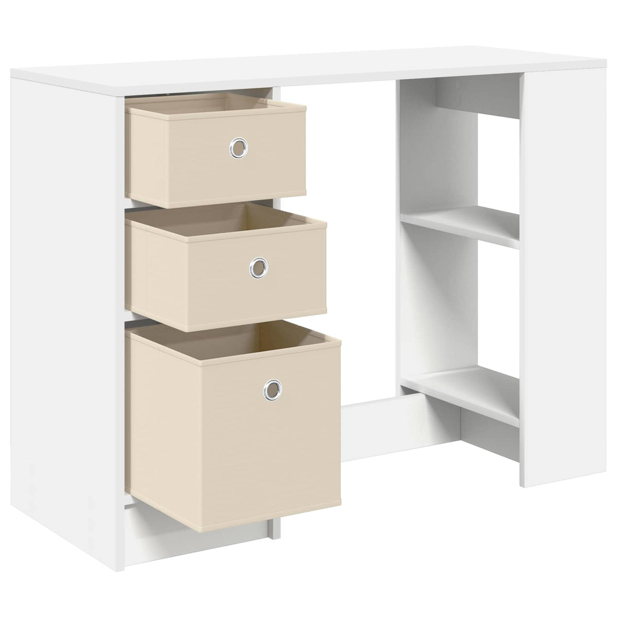 Bord Hvid 100 x 40 x 75 cm Konstrueret træ