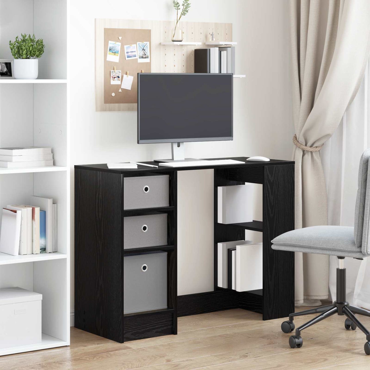Bord Sort eg 100 x 40 x 75 cm Konstrueret træ