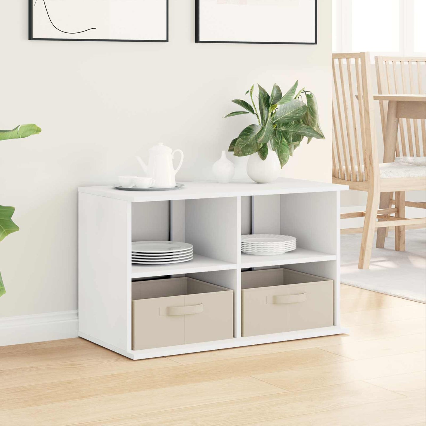 TV stand med skuffe Hvid 79 x 40 x 48 cm