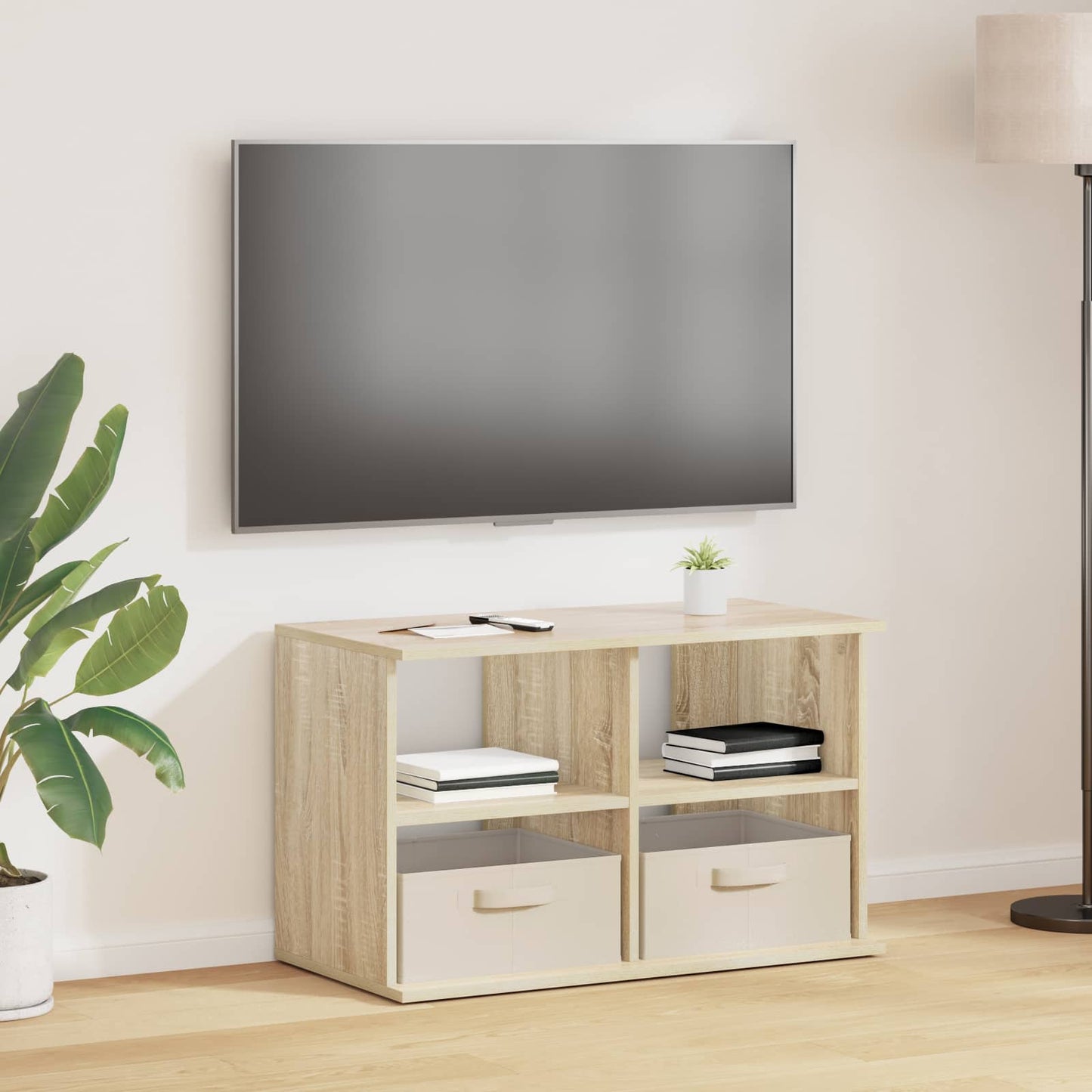 TV stand med skuffe Sonoma eg 79 x 40 x 48 cm