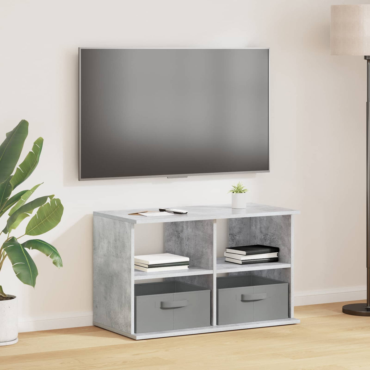 TV stand med skuffe Beton Grå 79 x 40 x 48 cm