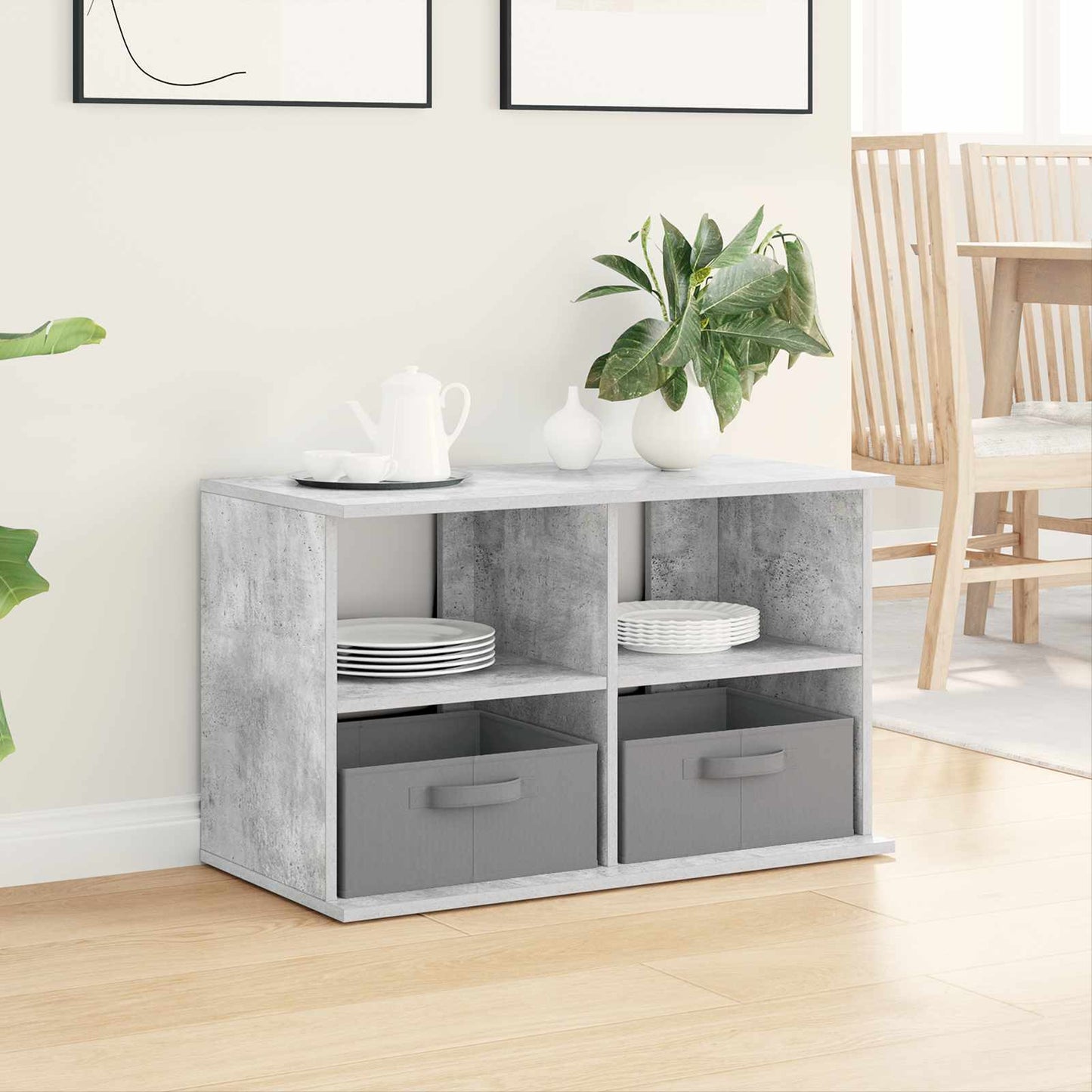 TV stand med skuffe Beton Grå 79 x 40 x 48 cm