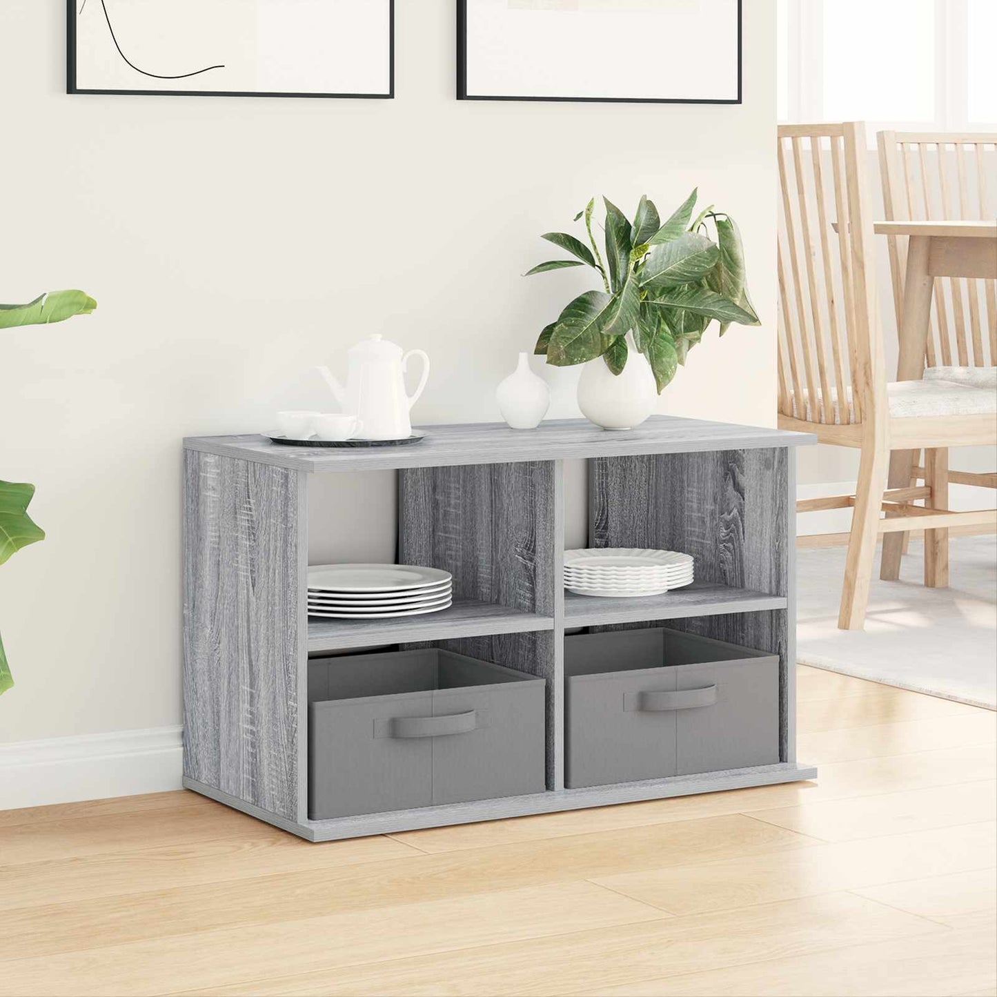TV stand med skuffe Grå Sonoma 79 x 40 x 48 cm