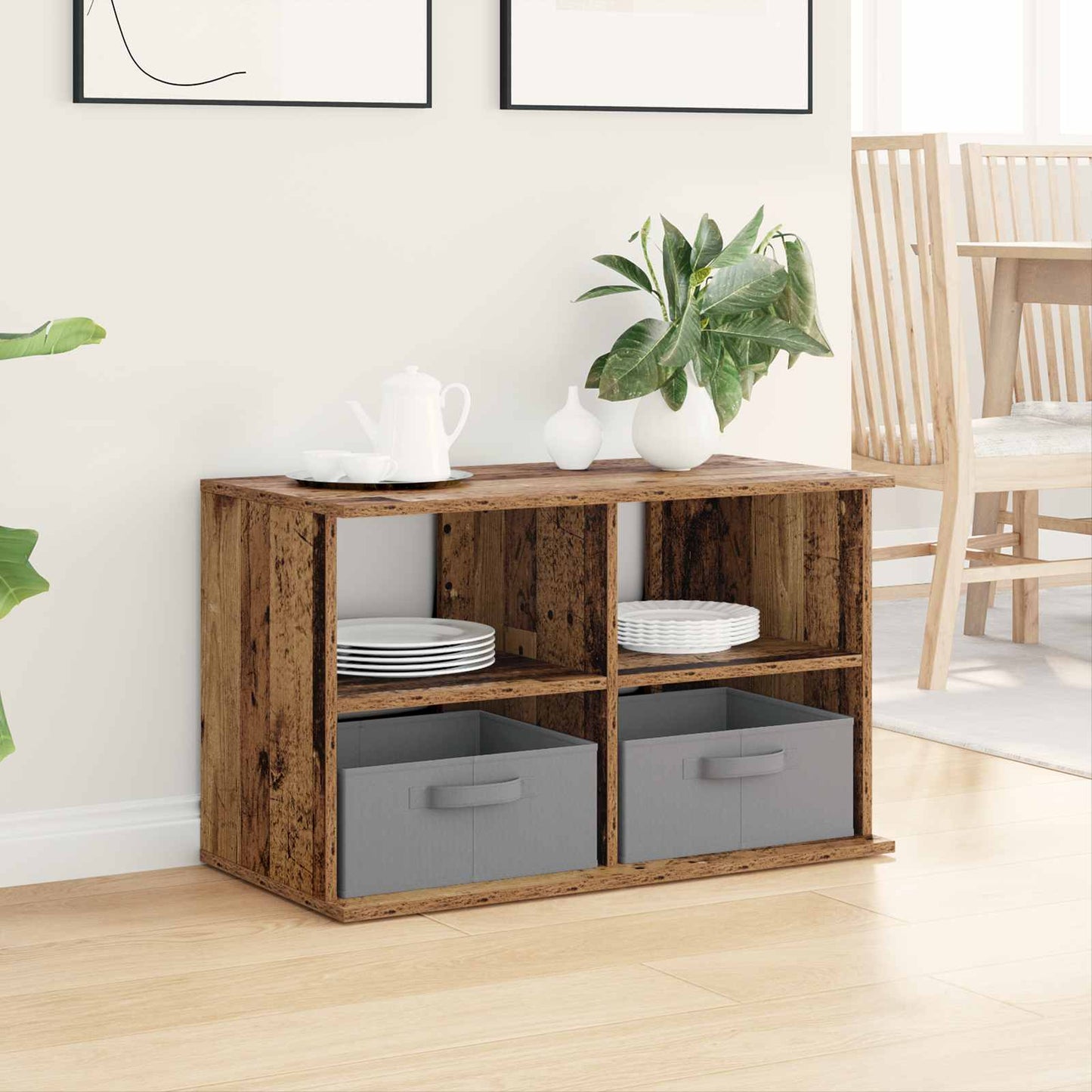 TV stand med skuffe Gammelt træ 79 x 40 x 48 cm