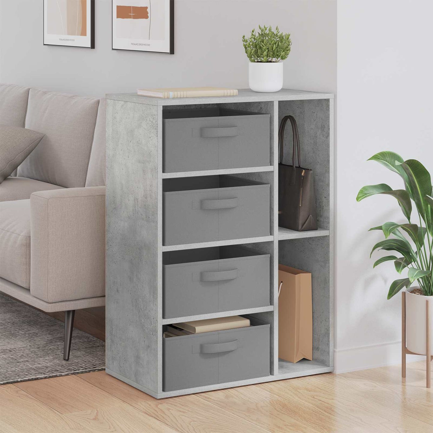 Sideboard Betongrå 60 x 33,5 x 84 cm