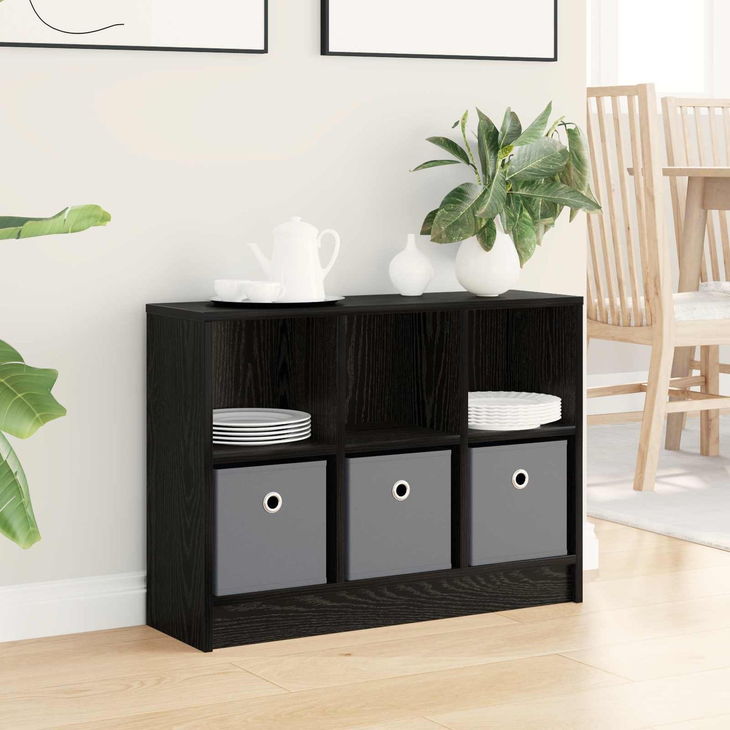Sideboard Sort eg 73,5 x 22,5 x 53,5 cm