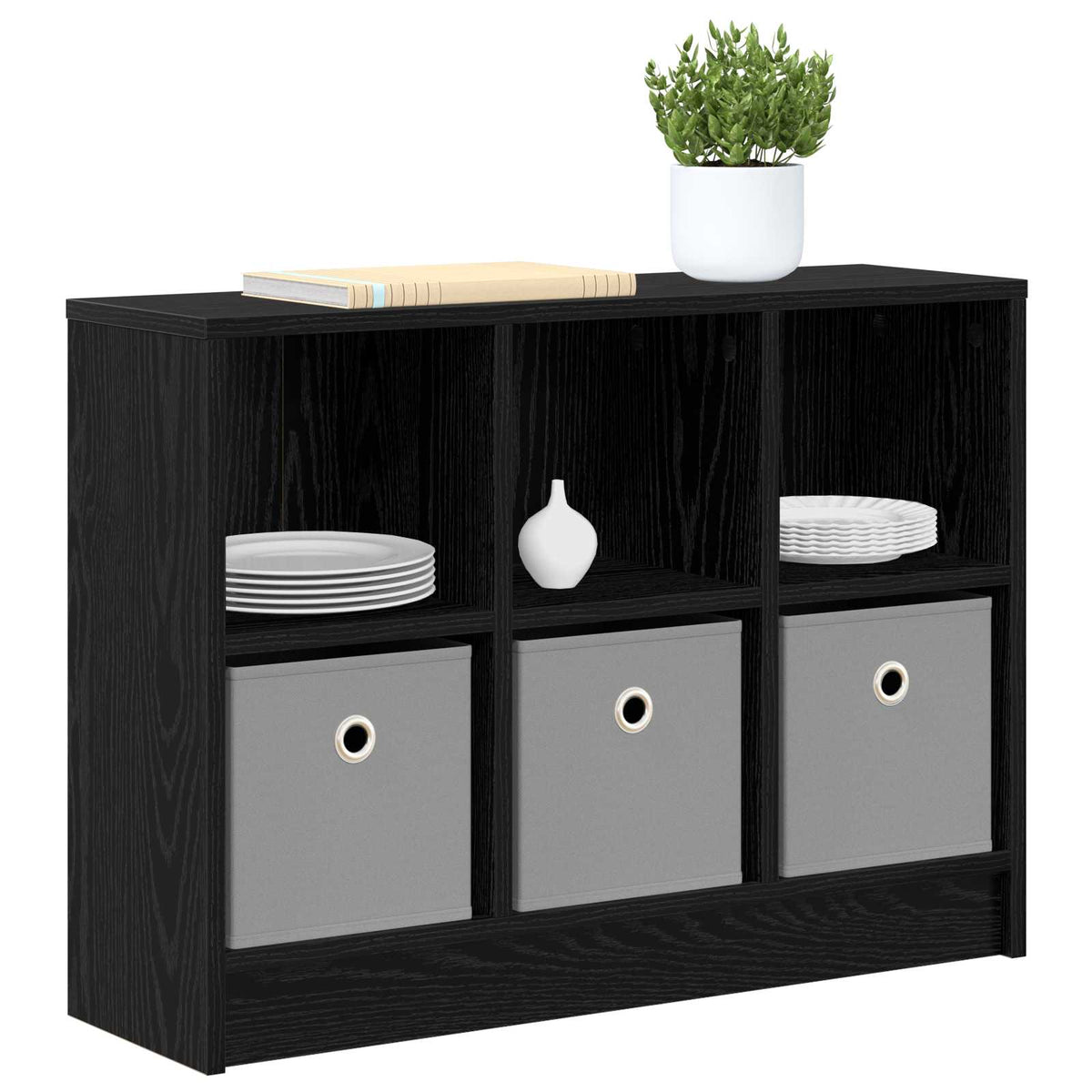 Sideboard Sort eg 73,5 x 22,5 x 53,5 cm