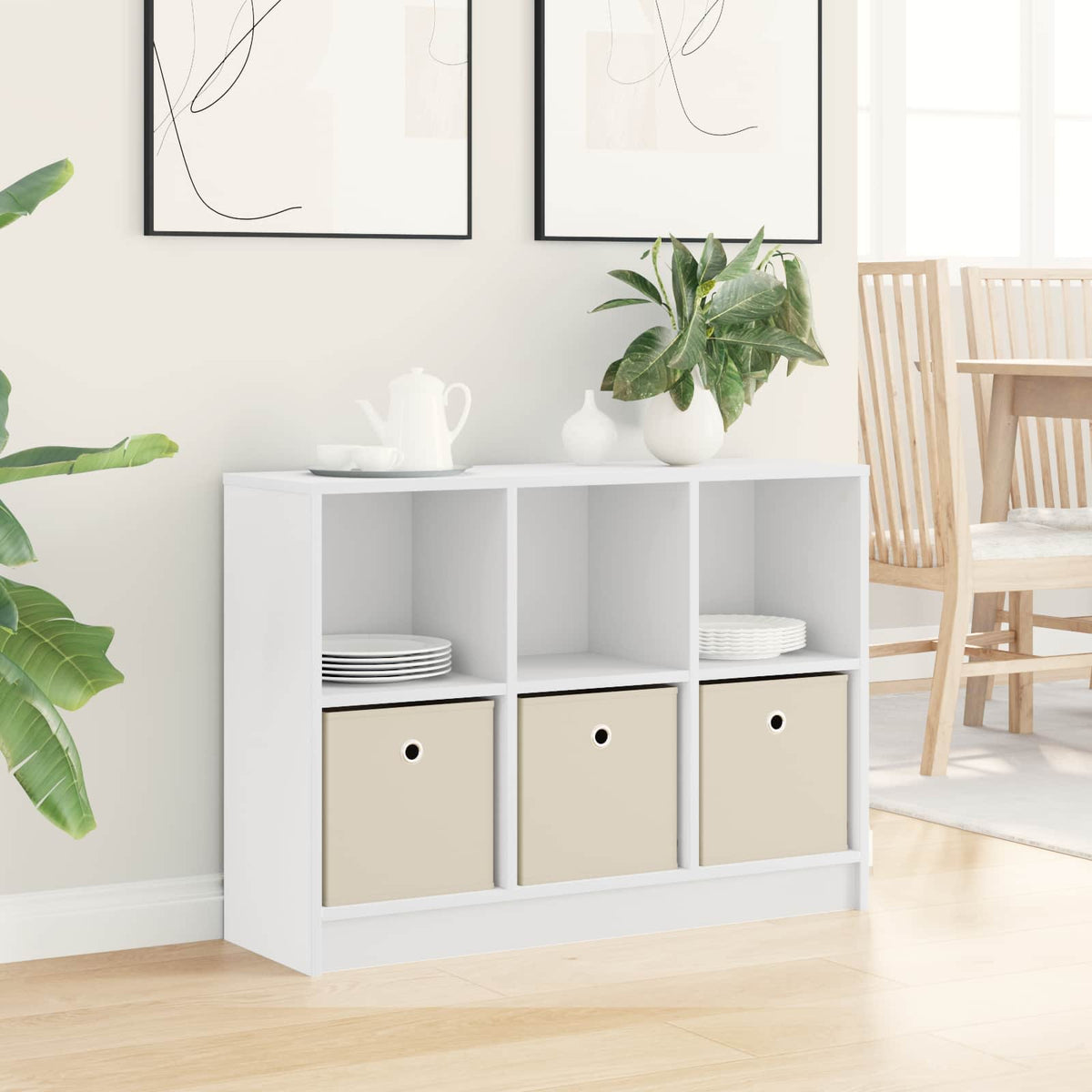 Sideboard Hvid 88,5 x 27,5 x 63,5 cm