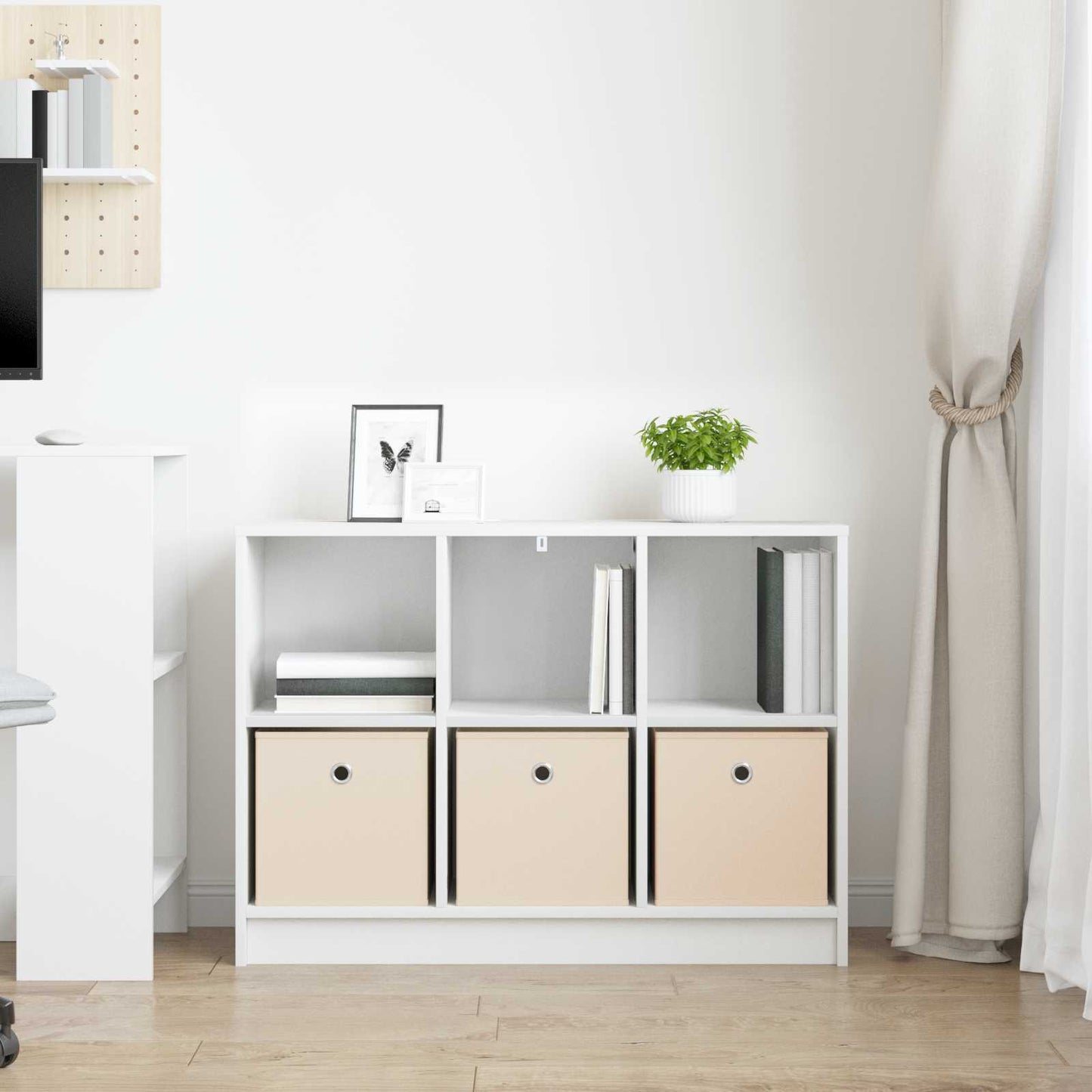 Sideboard Hvid 88,5 x 27,5 x 63,5 cm