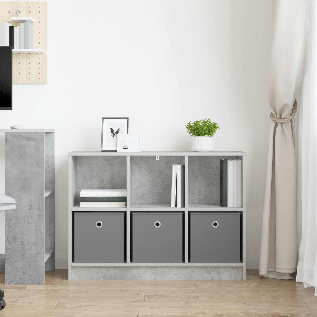 Sideboard Beton Grå 88,5 x 27,5 x 63,5 cm