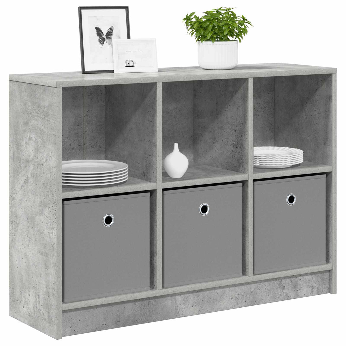 Sideboard Beton Grå 88,5 x 27,5 x 63,5 cm