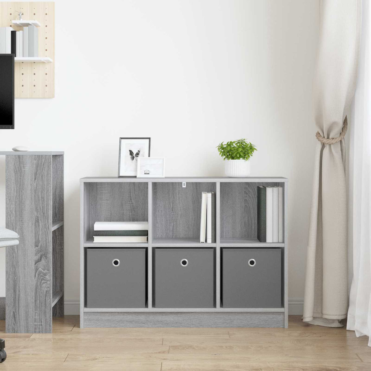 Sideboard Grå Sonoma 88,5 x 27,5 x 63,5 cm