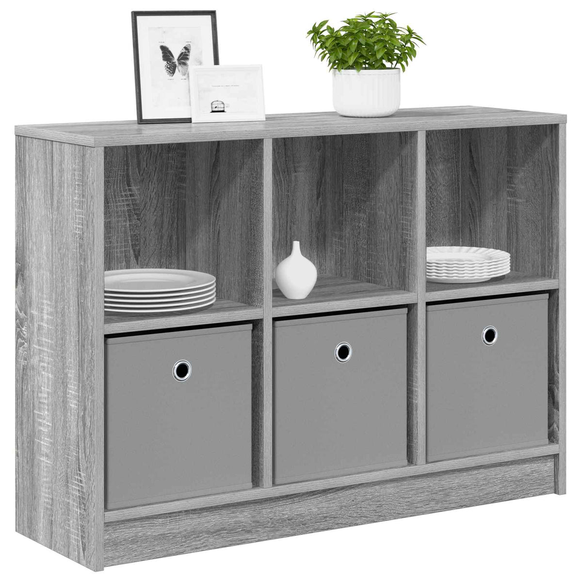 Sideboard Grå Sonoma 88,5 x 27,5 x 63,5 cm