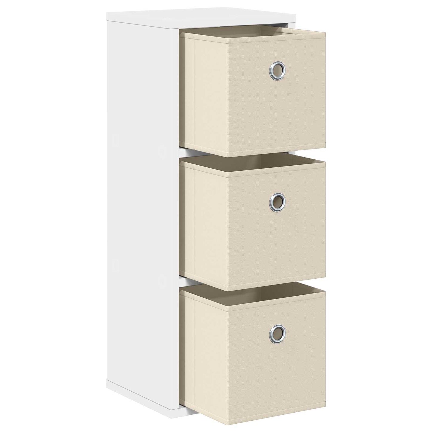 Sideboard med skuffe Hvid 25,5 x 22 x 69,5 cm