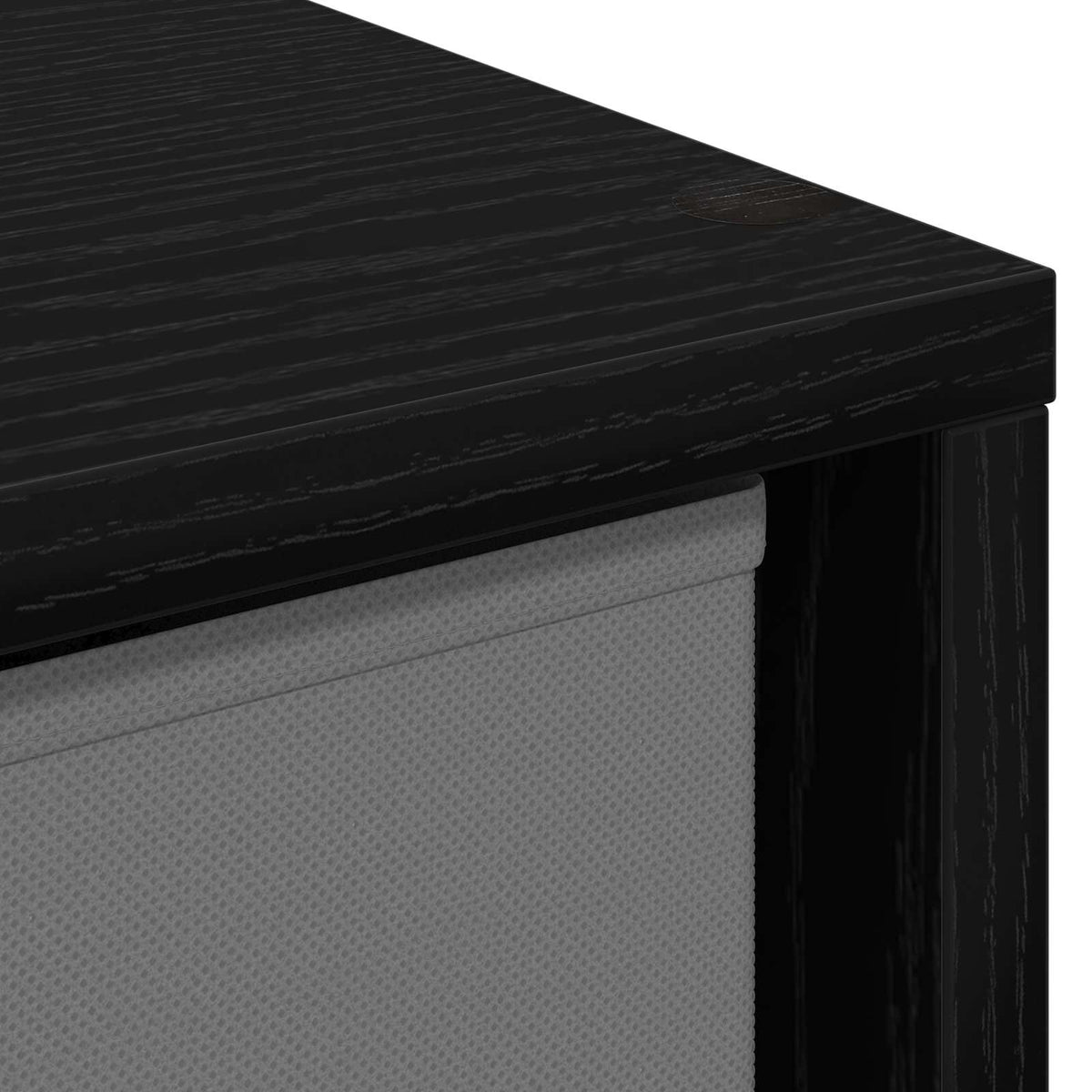Sideboard med skuffe Sort eg 25,5 x 22 x 69,5 cm