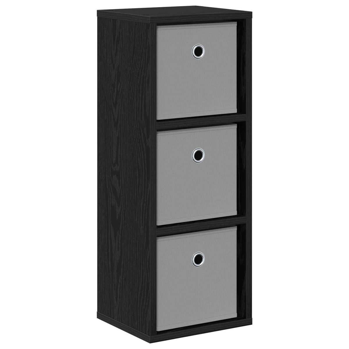 Sideboard med skuffe Sort eg 25,5 x 22 x 69,5 cm