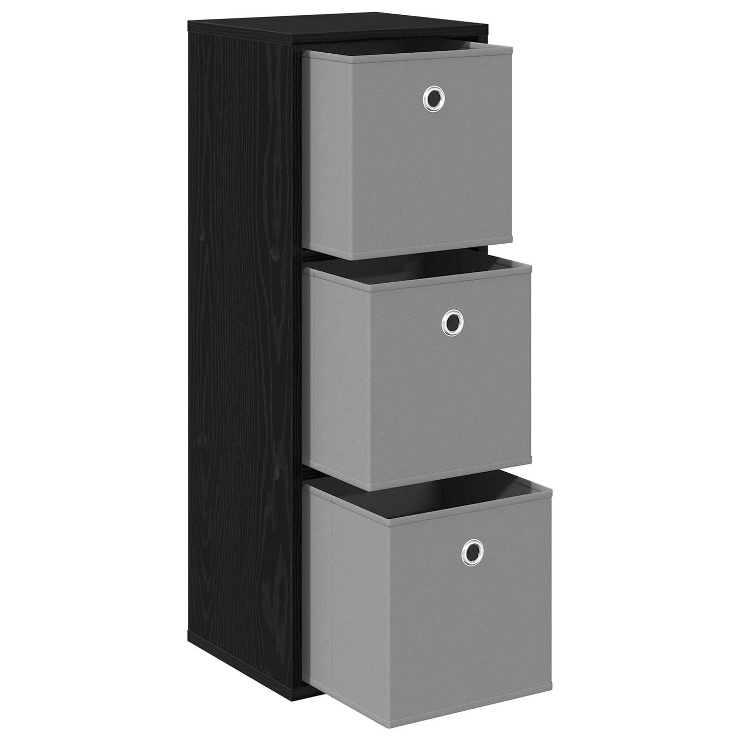 Sideboard med skuffe Sort eg 30,5 x 27 x 84,5 cm