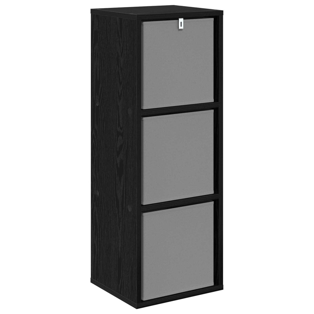 Sideboard med skuffe Sort eg 30,5 x 27 x 84,5 cm