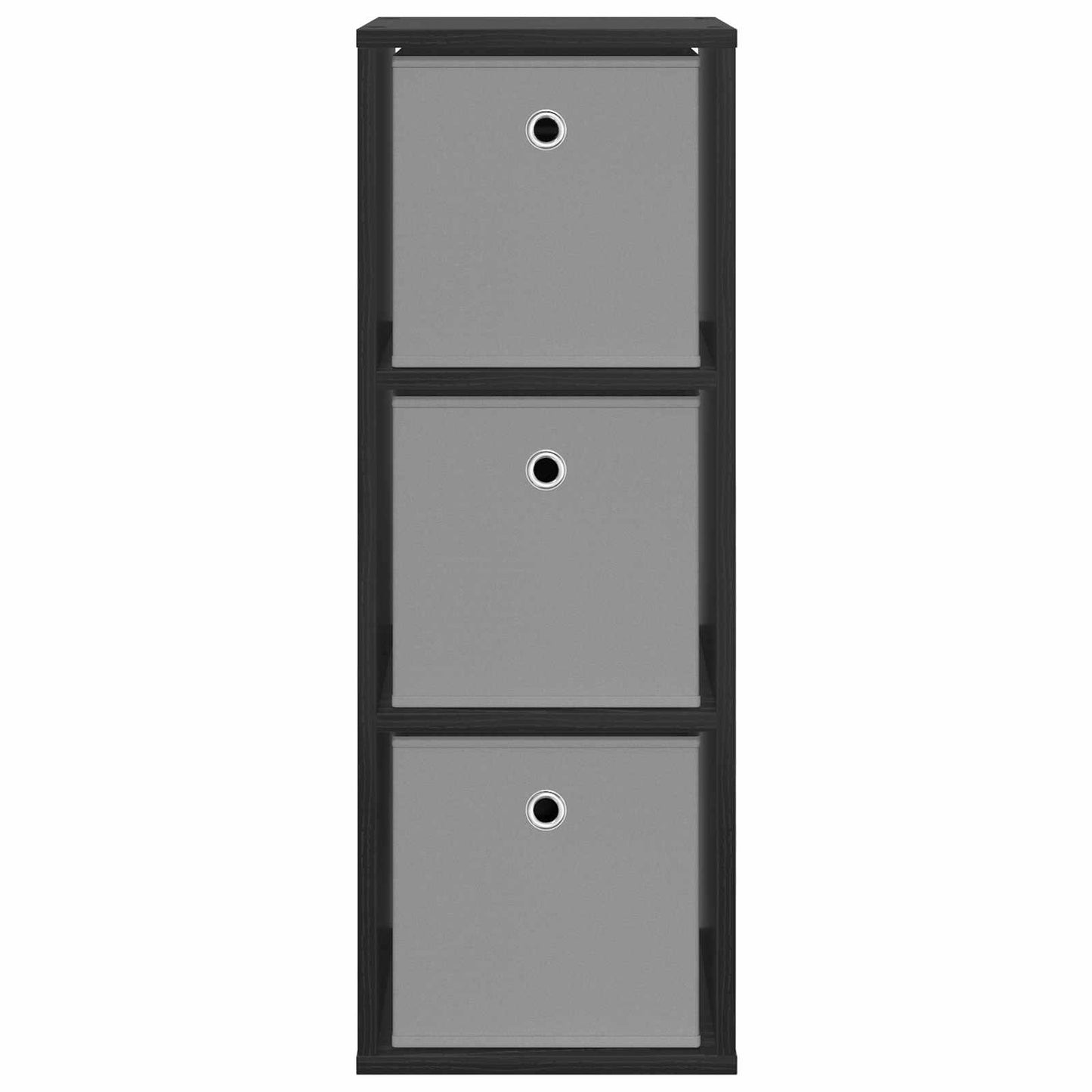 Sideboard med skuffe Sort eg 30,5 x 27 x 84,5 cm