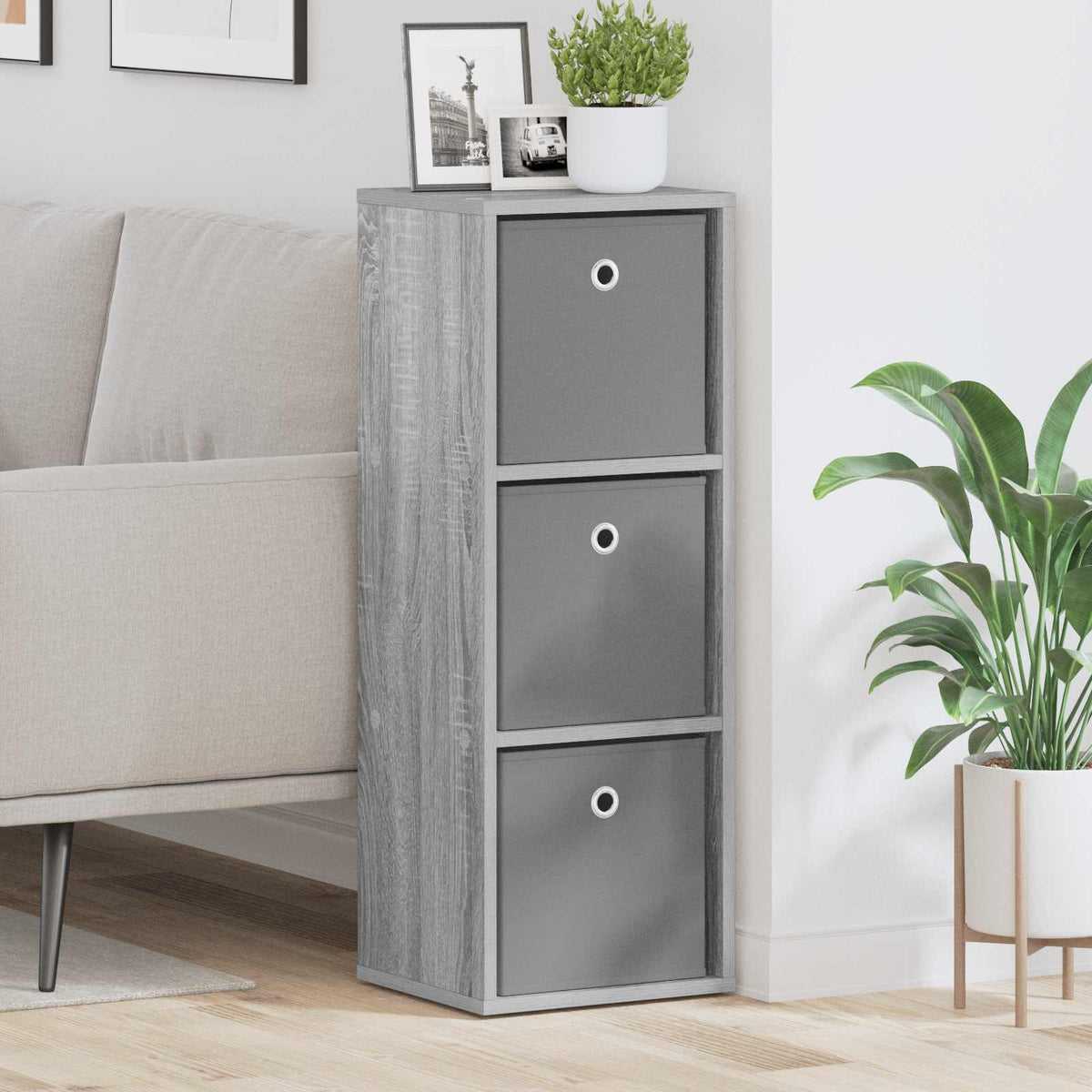 Sideboard med skuffe Grå Sonoma 30,5 x 27 x 84,5 cm